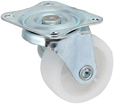 Aexit 1,5 '' Casters únicos da roda de diâmetro 50 mm de altura da placa superior da placa de freio giratória giratória Casters