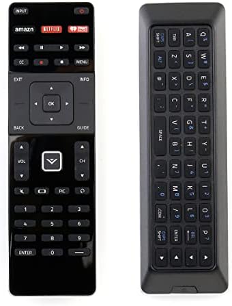 XRT500 Teclado qwerty do lado dual Substitua ajuste remoto para 2015 Vizio Smart TV M80-C3 M322I-B1 M422I-B1 M492I-B2 M502I-B1 M552I-B2 M602I-B3 P502UI-B1E P602UI-B3 P652UI-B3 P502UI-B1E M55-C2