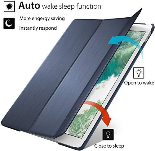 Cague do iPad mini 5, Roartz Metallic azul azul slim fit Smart Rubber revestido Case Folio Caso Hard Cappo de vigília/sono
