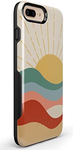 Casely iPhone 6/7/8 Plus Caso | Aí vem o sol | Caixa de pôr do sol de colorida fofa