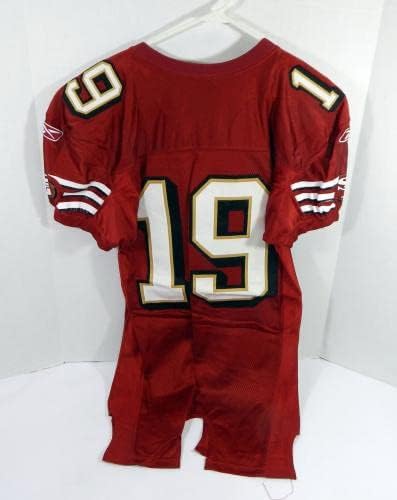 2004 San Francisco 49ers 19 Jogo emitiu camisa vermelha 42 DP30861 - Jerseys de jogo NFL não assinado usada