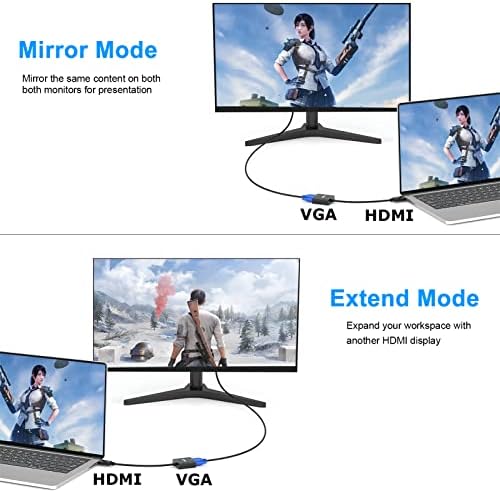 Adaptador HDMI para VGA 10-PACK, Computador HDMI para VGA Monitor Adaptador de cabo para PC, Monitor, TV, Projector, Caixa de Game