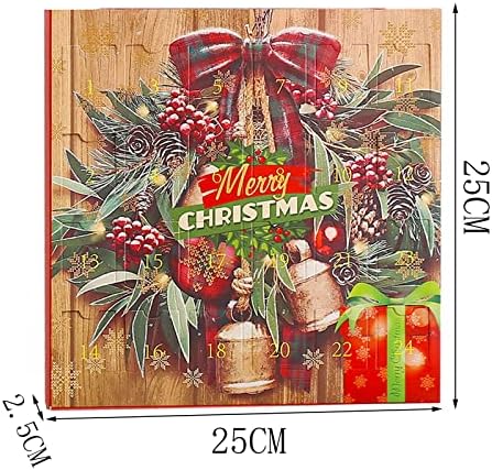 0o8kp1 Ornamentos de natal Countdown Countrown Calendário colar Brincos de caixa de presente portáteis