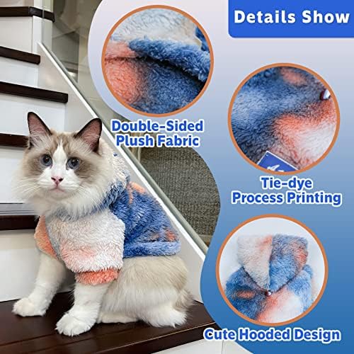 Mesheen Dog Tie Tye Sweater para cães pequenos feitos de pele de lã de lã eliclea e respirável, mantenha seu animal de estimação