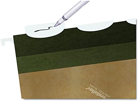 Pastas penduradas de pendaflex prontas para pendurar, tamanho de letra, verde padrão, 5 guia, 25/bx