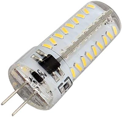 X-Dree AC 220V 5W G4 3014SMD Lâmpada de milho LED 72 Lâmpada de silicone liderada por lâmpada branca quente (AC 220V 5W G4 3014SMD Bombilla Lámpara de Silicona de 72 LED regulável Blanc-O Cálido