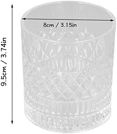 Yyqtgg Whisky Glass, Wide Application Design esculpido Glass de Crystal Glass de Crystal 300ml para uísque