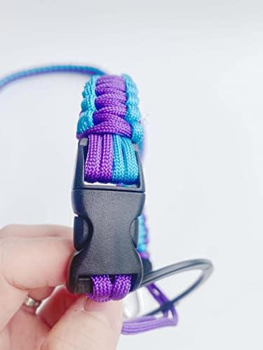 Mollygan Paracord Water Bottle Garrand com alça de ombro FITFOR de 12 onças a 40 onças de boca larga, paracord garrafinha portadora