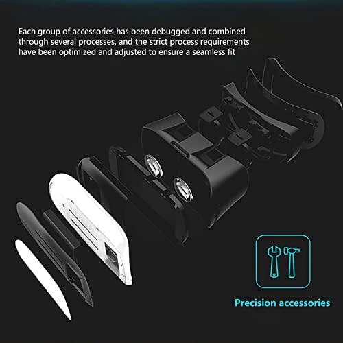 VR 3D óculos VR Vids Smart Game Game Set Definir conexão sem fio Bluetooth, visualização imersiva de filme em 3D no telefone celular, para Android/iOS/PC