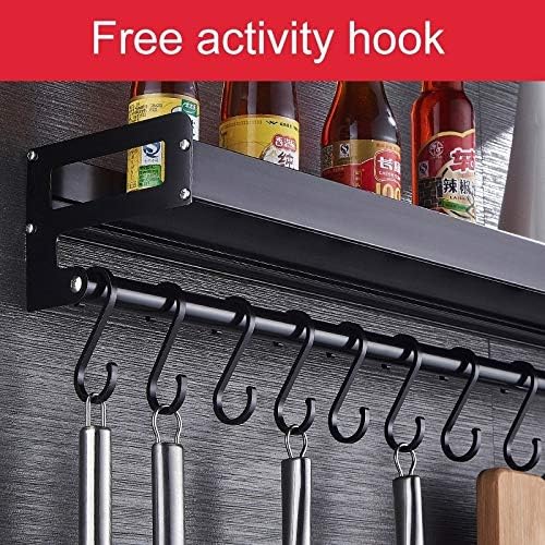 Spice rack pequeno 40cm, prateleira de armazenamento de contêiner de tempero de cozinha, para a porta da despensa de cozinha banheiro uso doméstico