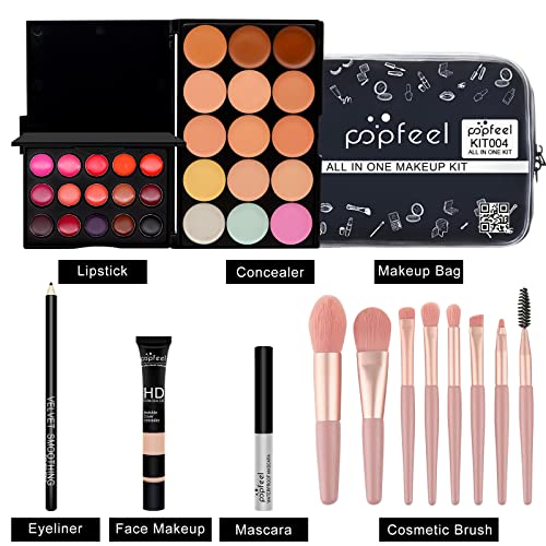 Kit de maquiagem Hywestger para Women Full Kit, All-in-One Makeup Gift para meninas, 27pcs Kit de maquiagem iniciante para