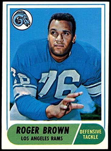 1968 Topps 158 Roger Brown Los Angeles Rams Ex/Mt Rams Maryland