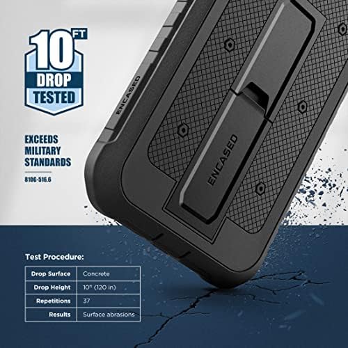 Caixa de telefone Pro iPhone 14 com coldre de clipe de cinto - Tampa de proteção corporal completa com suporte e protetor