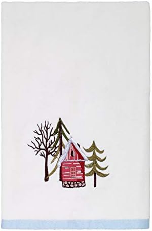 Avanti Linens Christmas Village Collection, Toalha de banho, branco