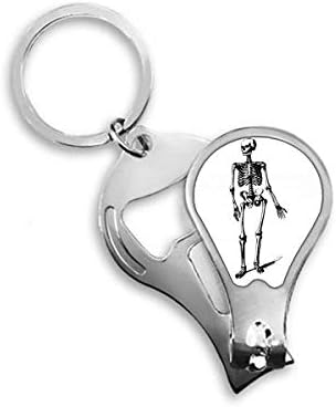 Andar de esqueleto humano esboço de unhas cortter cortanhora de cortador de chaves de chave de chave