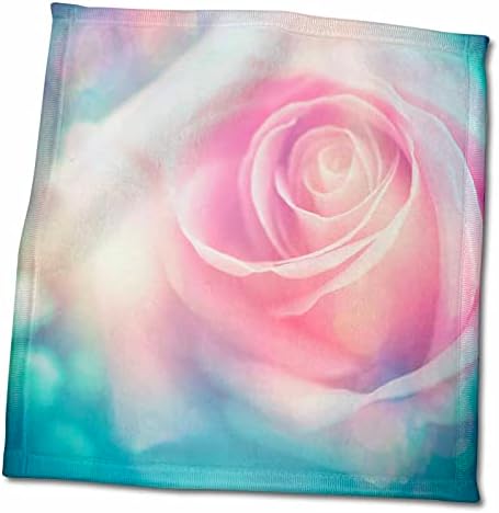 Fotoadaptação pastel 3drose de uma flor de rosa rosa - toalhas