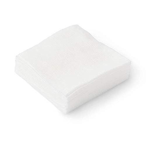Medline Deluxe Gaze Sponge, não estéril, não tecido, absorvente, baixo, baixo, viciação rápida, 4 camadas, 4 x 4