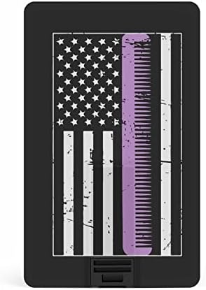 Retro angustiado de cabeleireiro American Flag Credit Bank Cartão USB Drives Flash Memory Memory Stick Stick Storage Storage 32G