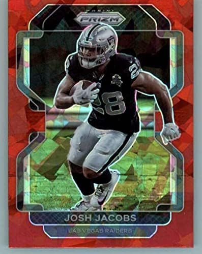 2021 Panini Prizm Prizm Red Ice #180 Josh Jacobs Las Vegas Raiders NFL Football Trading Card