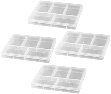 Caixa de armazenamento de maquiagem de maquiagem 4pcs 4pcs Caixa de armazenamento de maquiagem Organizador de jóias Organizador de jóias Caixa de peças pequenas caixa de peças pequenas caixa de recipientes com caixa de compartimento de divisores Caixa de compartimento