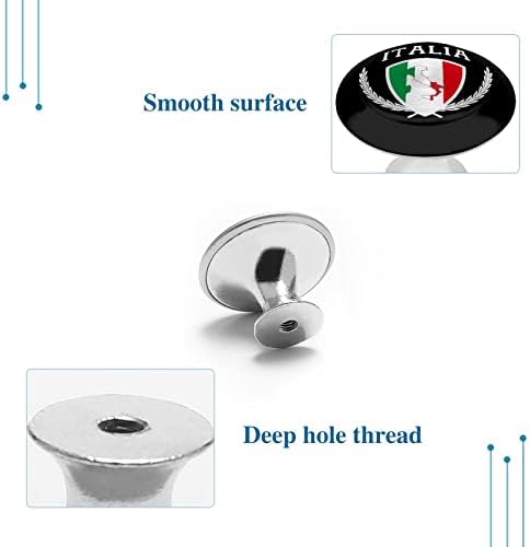 Nudquio Italia Itália Italian Mapa Bandeira de mobília de aço inoxidável Gaveta de gaveta de gaveta para cômoda de cozinha quarto de banheiro