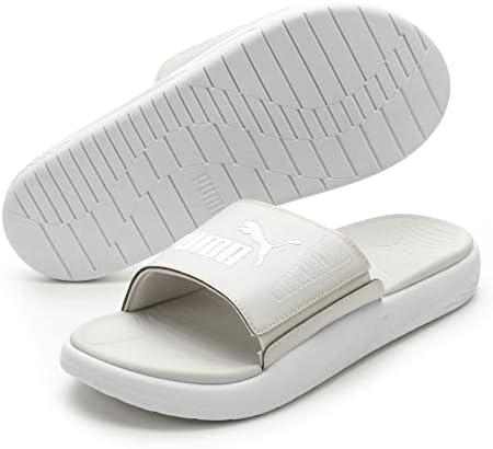 Softride Slide Slide Slide Sandália de Puma, Nimbus Cloud White, 8