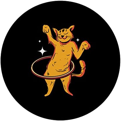 Hula Hoop Cat Hula Hooping Animal Amante Cat Hula Hoops Popsockets Swappable PopGrip