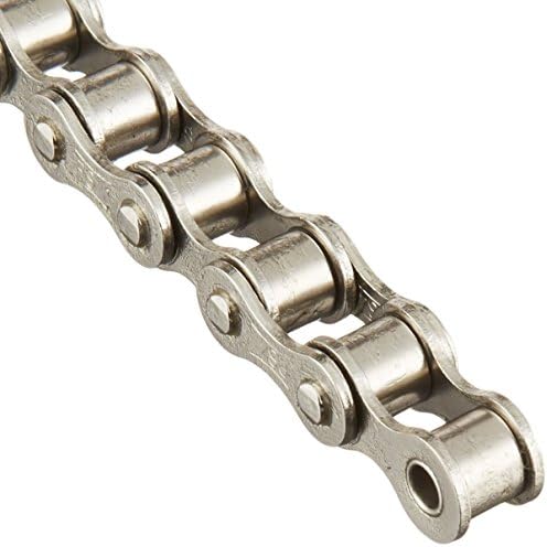 Tsubaki 35nprb Ansi Chain Roller, fita única, rebitada, níquel, polegada, 35 ANSI No., 3/8 Pitch, 0,200 Diâmetro do rolo,