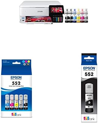 Epson EcoTank Photo ET-8500 Wireless Wide Format Color All-in-One Supertank Impressora com scanner, copiadora e epson claria et premium t552920 claria et premium t5520202020202020202020