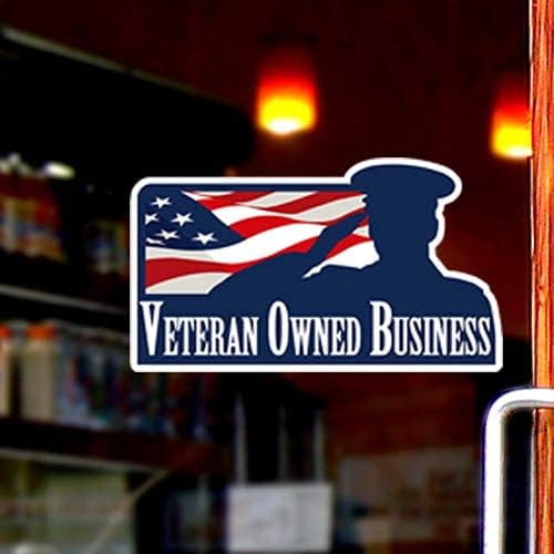 Grande adesivo de negócios de propriedade de veteranos