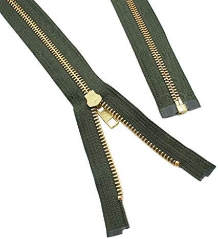 YKK 26 Jaqueta de peso médio Zipper YKK 5 Brass ~ Separando ~ 567 Olive Green
