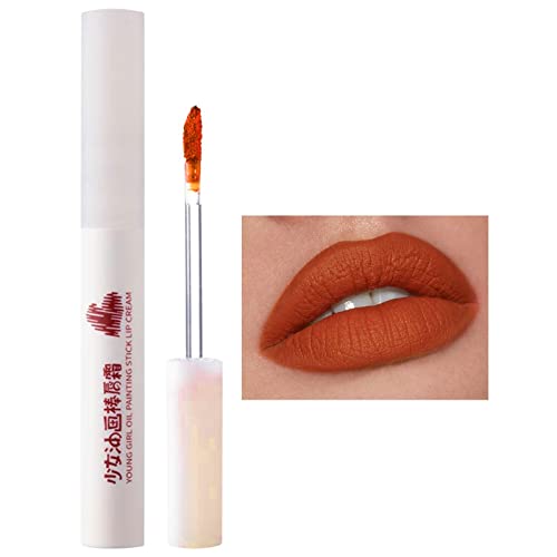 Lip Tint Makeup Longa Longo Diário Impermeável Velvet Lip Gloss Conjunto de maquiagem labial de maquiagem de veludo por mais duradouro batom portátil para meninas e mulheres Petal Lip Color