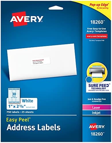 Avery 73601 Folhas de laminação auto-adesiva, divisores de fichário de 5 polegadas de 9 x 12 polegadas e 11109, guias grandes inseríveis