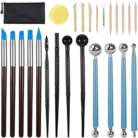 Kit de ferramentas de argila de friusate, kit de ferramentas de argila de polímero de 27 PCs, kit de ferramentas