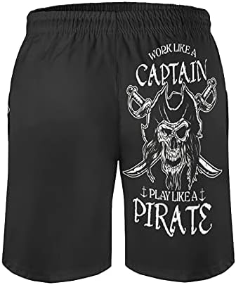 B & Mavis seja capitão e pirata masculino, trunks de natação rápida de masculino