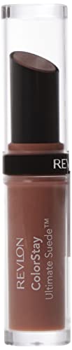 Revlon Colorstay Ultimate camurça batom, Longwear Soft, cor de alto impacto ultra-hidratante, formulada com vitamina E, influenciador, 0,09 oz