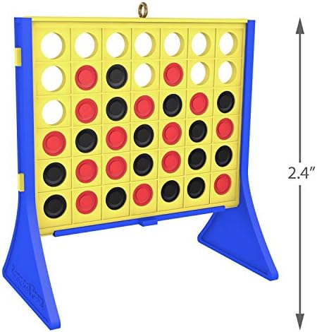 Ornamento de Natal da Hallmark Keetake 2019 datado, Hasbro Connect 4 Ornament