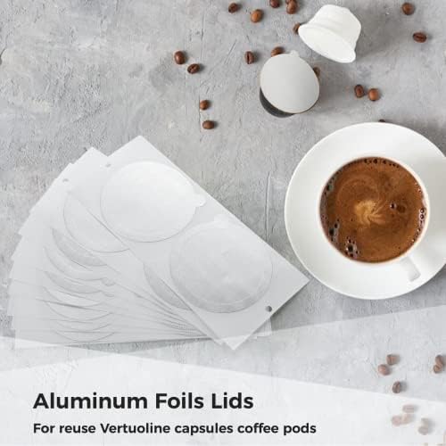 Veduras de folha de papel alumínio de 200pcs, 62 mm de alumínio de alumínio Homaisson Seds compatíveis com cápsulas