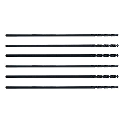 Maxtool No.1x12 Brills de extensão de aeronaves 6pcs Dia 0,228 HSS M2 Extra Longo Twist Bits Bits Bedage de arame Beda de