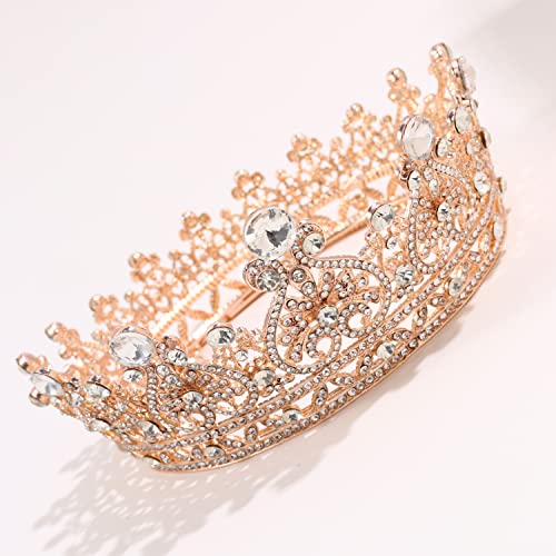 ROSE ROSE RAINHA COROWNS PARA MULHERES, CRISTAL GIRLS Tiara Birthday Crown e Tiaras for Women Weak Wedding Birthday