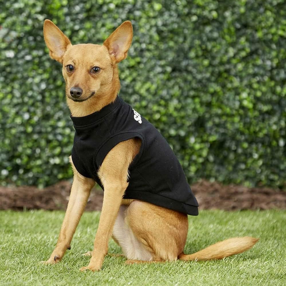 Camisas de cachorro médio roupas de segurança de cães pretos roupas de cães grandes, padrões de segurança tshirts meninos roupas de cachorro