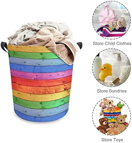 Arco -íris de madeira orgulho gay orgulho lgbt cesto de lavanderia lavanderia cesto cesto de lavagem de roupas de armazenamento de roupas