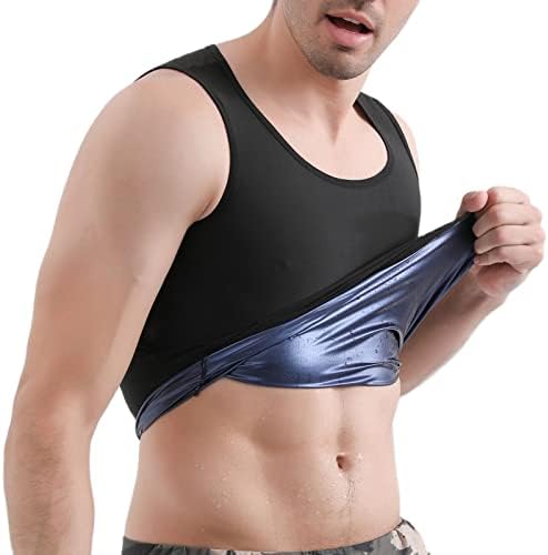 Homens sauna camisa de suor quente cintura treinador coreset corpora o modelador de compressão tanque de compressão shapewear slimming colet terno de treino