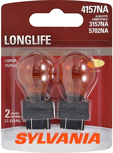 Sylvania - 4157na Long Life Miniatura - Bulbo âmbar, ideal para estacionamento, marcador lateral e aplicações de sinal de