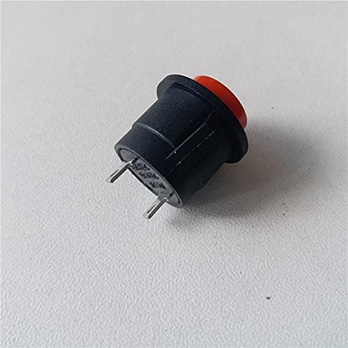 Interruptor de botão de 35pcs 250v 3a interruptor de redefinição de 2 pino Tipo de snap r13-507k 16mm sem trava para