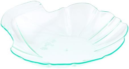 Restaurantware Aperto de conchas de 3,3 polegadas Placa: Seagreen Platpl Plate - Perfeito para servir Amuse Bouche e Hors d'Oeuvres - descartável e reciclável - 100 -CT - Restaurantware