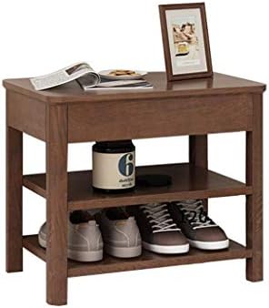 Prateleiras duráveis ​​de Htllt Banco de sapatos de armazenamento de madeira maciça, sala de estar de decoração de sapatos para entrada doméstica, simples-2
