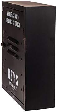 caixa de chave de metal ootb, preto, 30 x 23 x 9 cm