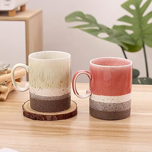 14 oz de caneca de café de cerâmica de floco de neve com alça, corte criativo de porcelana de porcelana canecas de café