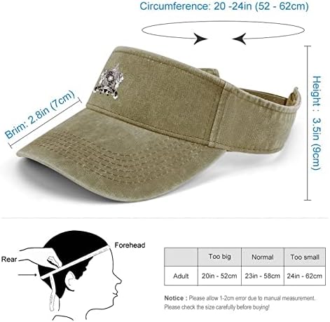 Brasão de armas Devil demon satan sport Sun Visor Hat Ajustável Top Denim Cap para homens Mulheres